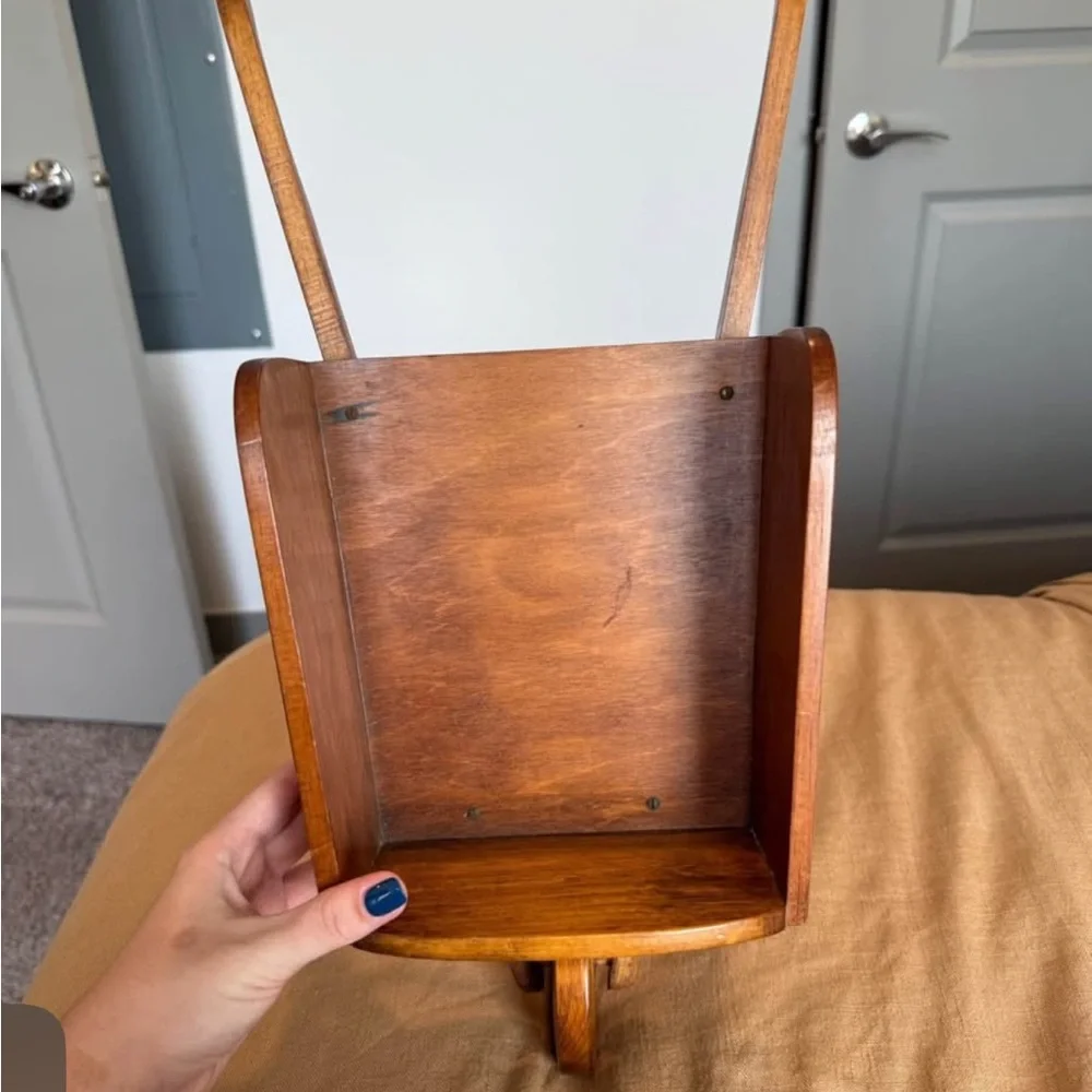Vintage Brown Wooden Wheelbarrow Decor